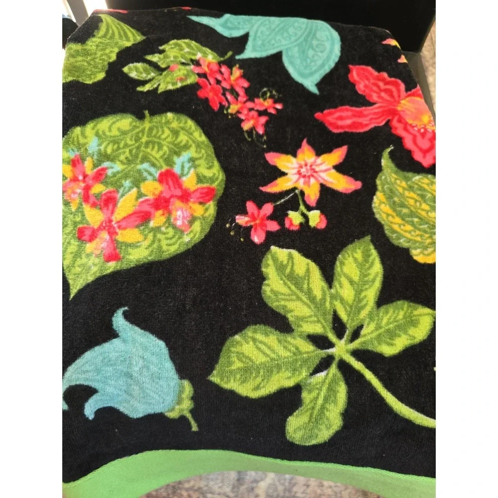 NOS NWT Vera Bradley Botanica Retired Pattern Large Beach Towel 32